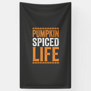 Kürbisgewürztes Leben Halloween-Typografie-Design_ Banner