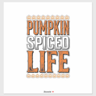 Kürbisgewürztes Leben Vintage-Halloween-Typografie Aufkleber