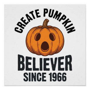 Kürbisgläubiger seit 1966 Vintage-Halloween-Design Poster