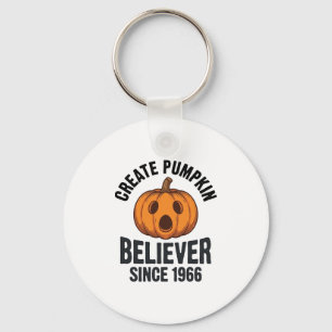 Kürbisgläubiger seit 1966 Vintage-Halloween-Design Schlüsselanhänger