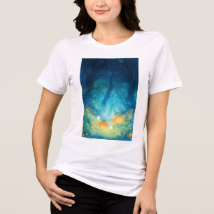 Kürbisglühen und gespenstisches Gekicher Tri-Blend Shirt