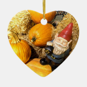 KürbisGnome II Keramik Ornament
