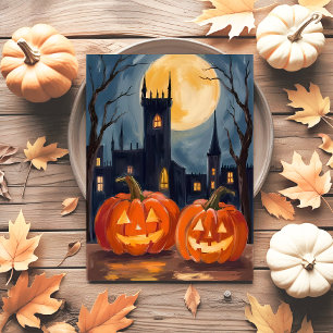 Kürbisgrusel Halloween Gruselige Bemalte Feiertagspostkarte