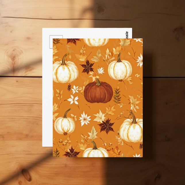 KürbisHalloween, Botanische Terrakotta & Fall Postkarte (Von Creator hochgeladen)