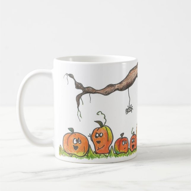 KürbisHalloween Kaffeetasse (Links)