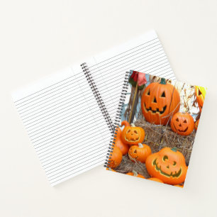 Kürbishalloween Kürbislaterne-Orangenkürbis Notizbuch