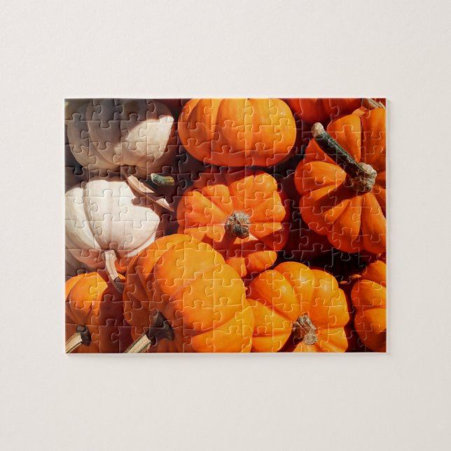 Kürbishalloween Kürbislaterne-Orangenkürbis Puzzle (Horizontal)