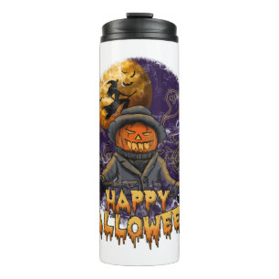 KürbisHalloween T-ShirtHappy Halloween Herbst Thermosbecher