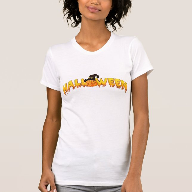 Kürbishexe T-Shirt (Vorderseite)