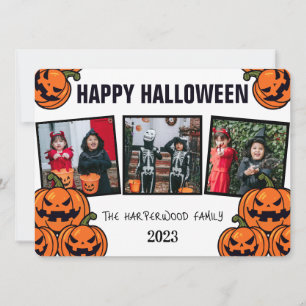 Kürbisjacke Kürbis Halloween-Fotocollage Feiertagskarte