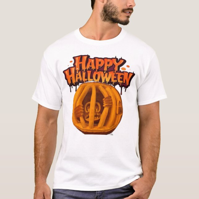 Kürbiskäfig weiß T-Shirt (Vorderseite)