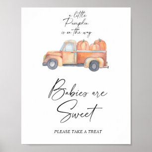 Kürbiskahn - Babys sind ein süßes Poster