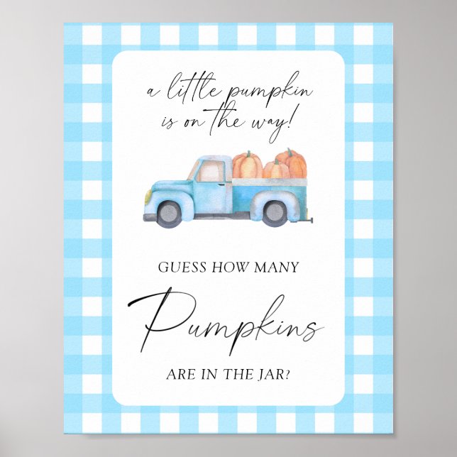 Kürbiskahn - schätzen Sie, wie viele Kürbis Poster (Vorne)