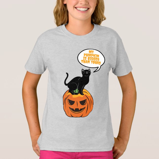 Kürbiskatze, Halloween-T - Shirt (Vorderseite)