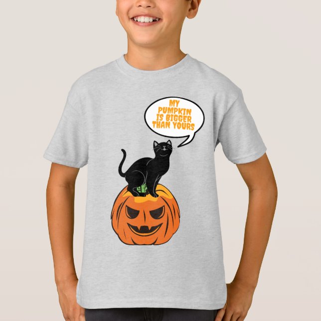 Kürbiskatze, Halloween-T - Shirt (Vorderseite)