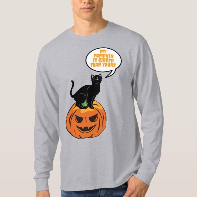 Kürbiskatze, Halloween-T - Shirt (Vorderseite)
