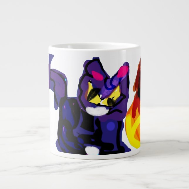 Kürbiskatze Jumbo-Tasse (Vorderseite)