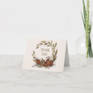 Kürbiskauz Herbst Hübsche Inspiritivität Dankeskarte