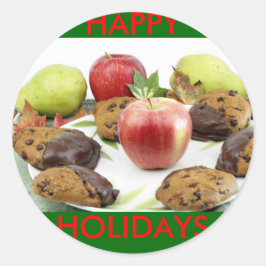 Kürbiskekse Herbstszene Runder Aufkleber