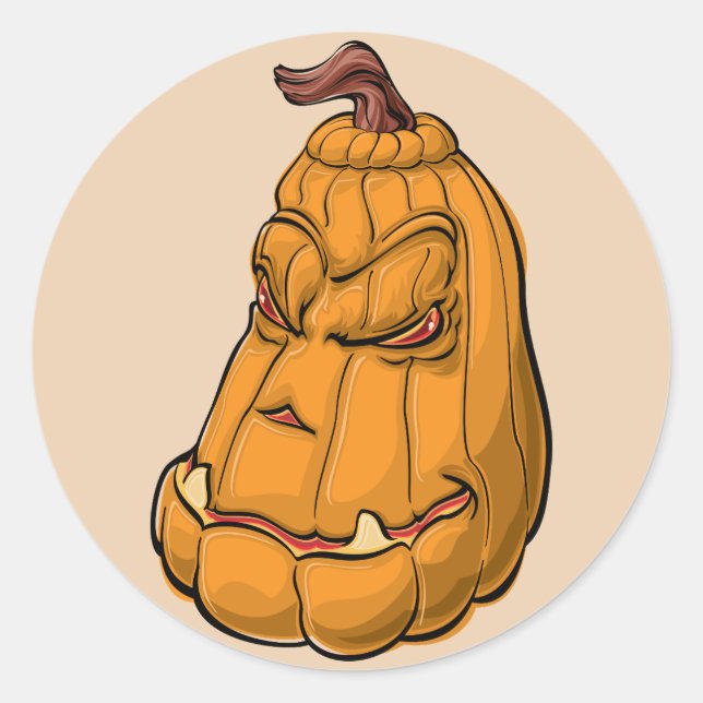 Kürbiskleber Runder Aufkleber (Vorderseite)