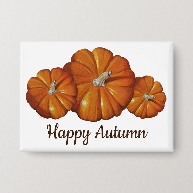 Kürbisknopf Button (Vorderseite)