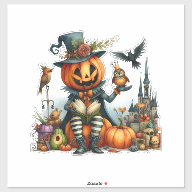 Kürbiskönig und Freunde Aufkleber (Blatt)