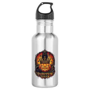 Kürbiskönigin Halloween Eule Spinne Schwarze Katze Edelstahlflasche
