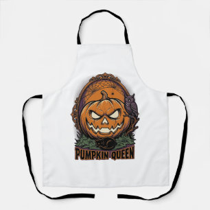 Kürbiskönigin-Shirt Vintage Halloween Jack O Lante Schürze