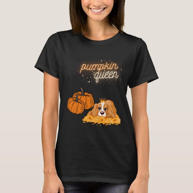 Kürbiskönigin willkommener Herbstkönigin T-Shirt (Vorderseite)