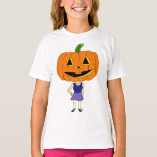 Kürbiskopf-Chibi-Mädchen T-Shirt