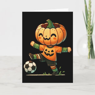 Kürbiskopf Fußball Halloween Kostüm Jungen Kinder  Karte