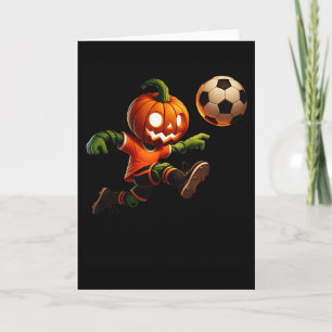 Kürbiskopf Fußball Halloween Kostüm Männer Jungen  Karte