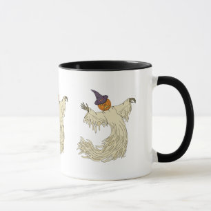 Kürbiskopf-Geist Halloween-Kunst Tasse