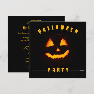 Kürbiskopf Halloween-Party Einladung