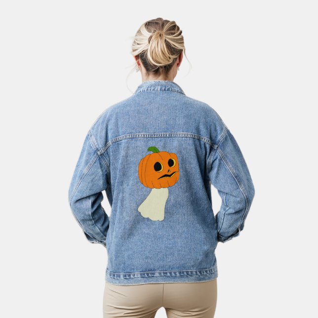 Kürbiskopf Jeansjacke (Modell)