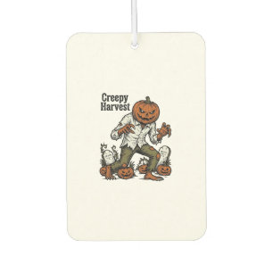 Kürbiskopf-Monster Vintage-Halloween-Shirt Autolufterfrischer