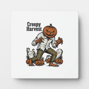 Kürbiskopf-Monster Vintage-Halloween-Shirt Fotoplatte