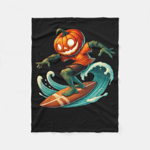 Kürbiskopf-Surf-Halloween-Kostüm Surfen Männer Fleecedecke