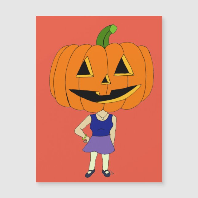 Kürbiskopflöte Magnetkarte (Vorderseite)