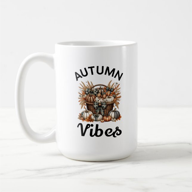 Kürbiskorb für Herbst Kaffeetasse (Links)