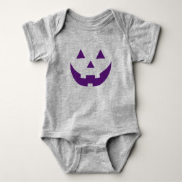 Kürbiskostüm der lila Kürbislaterne Halloween Baby Strampler