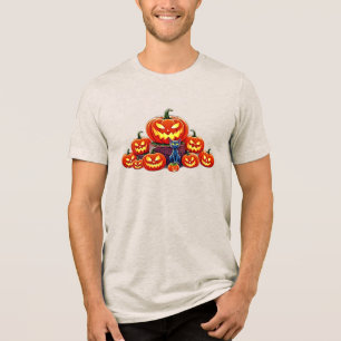 Kürbiskraft: Festliche Schrecknisse Tri-Blend Shirt