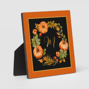 Kürbiskranzmonogramm Fotoplatte