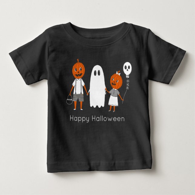 Kürbiskröten Halloween Baby T-shirt (Vorderseite)