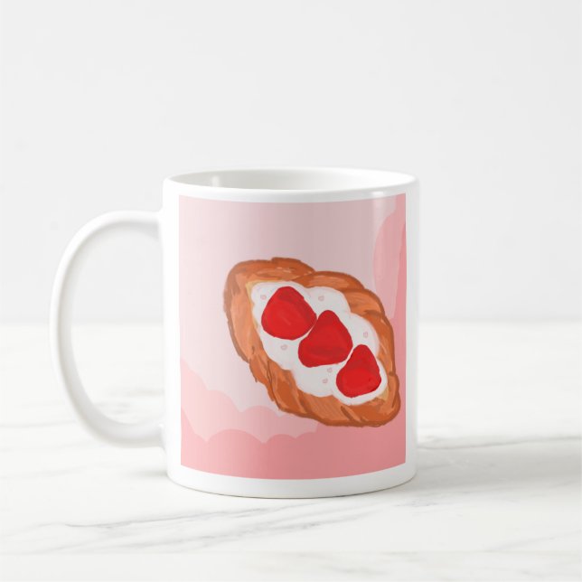 Kürbiskuchen-Croissant  Kaffeetasse (Links)