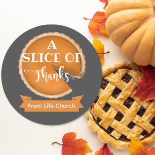 Kürbiskuchen-Dankeschön Thanksgiving-Freiwilliger Runder Aufkleber
