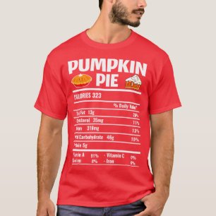 Kürbiskuchen Ernährungsfakten Thanksgiving Matchin T-Shirt