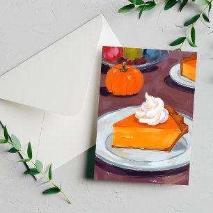 Kürbiskuchen Happy Thanksgiving Feiertagspostkarte