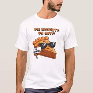 Kürbiskuchen Sicherheitsbeamter Lustiger Thanksgiv T-Shirt