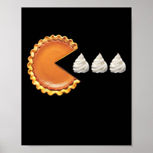 Kürbiskuchen Thanksgiving Day Lustiges Shirt  Poster